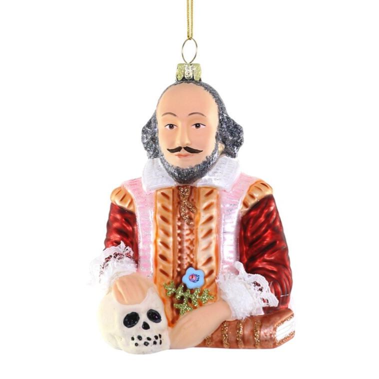 Cody Foster William Shakespere Glass Ornament | Putti Christmas Decorations