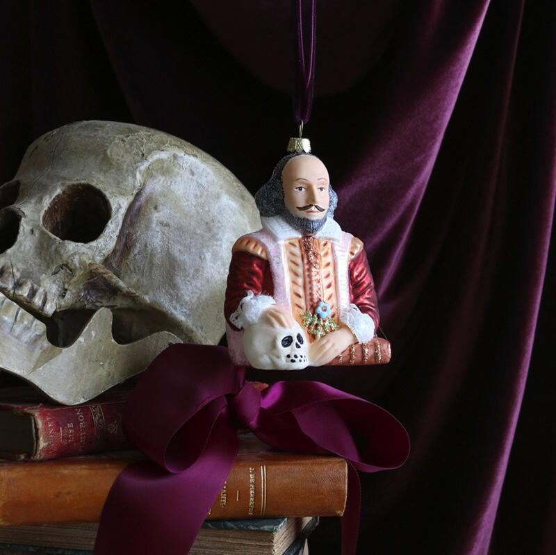 Cody Foster William Shakespere Glass Ornament | Putti Christmas Decorations