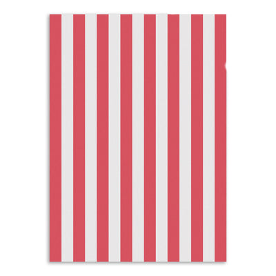 Red and White Stripes Wrapping Paper Sheets