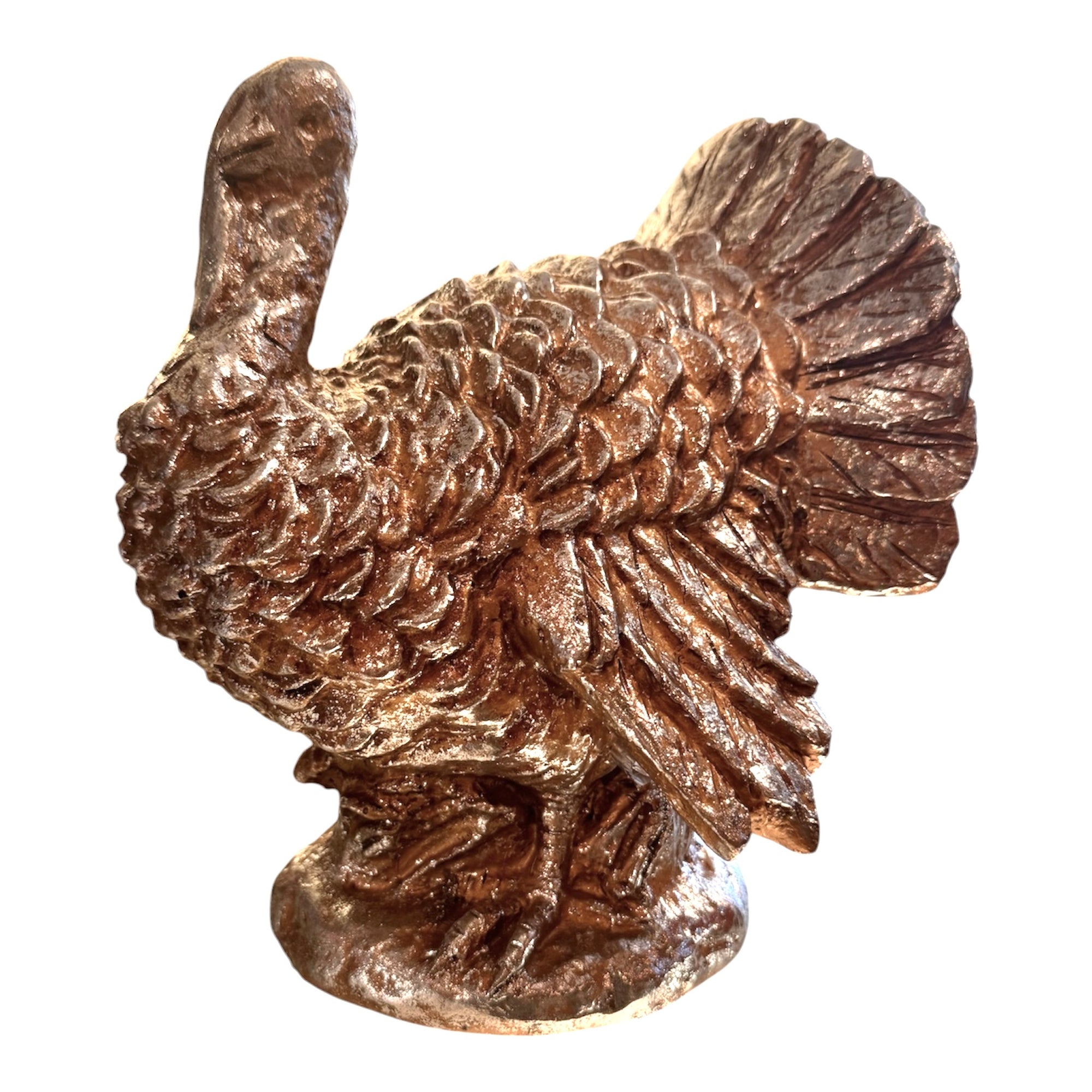 Gilded Turkey Figurine | Putti Thanksgiving Decor