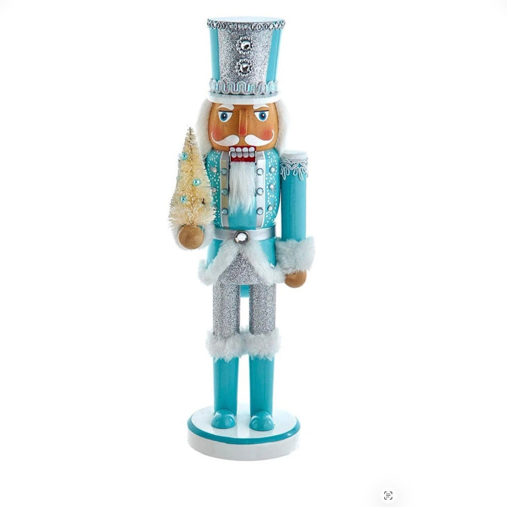 Glittered Soldier Nutcracker - Blue | Putti Christmas Decor