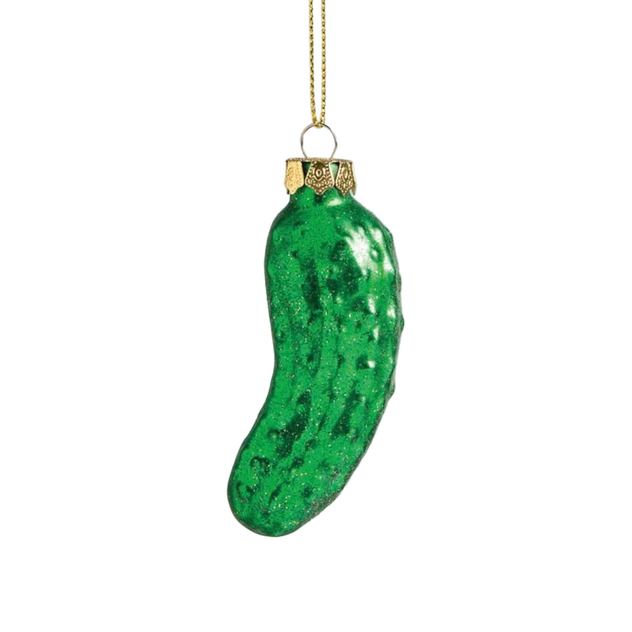 Green Pickle Glass Ornament  | Putti Christmas Celebrations