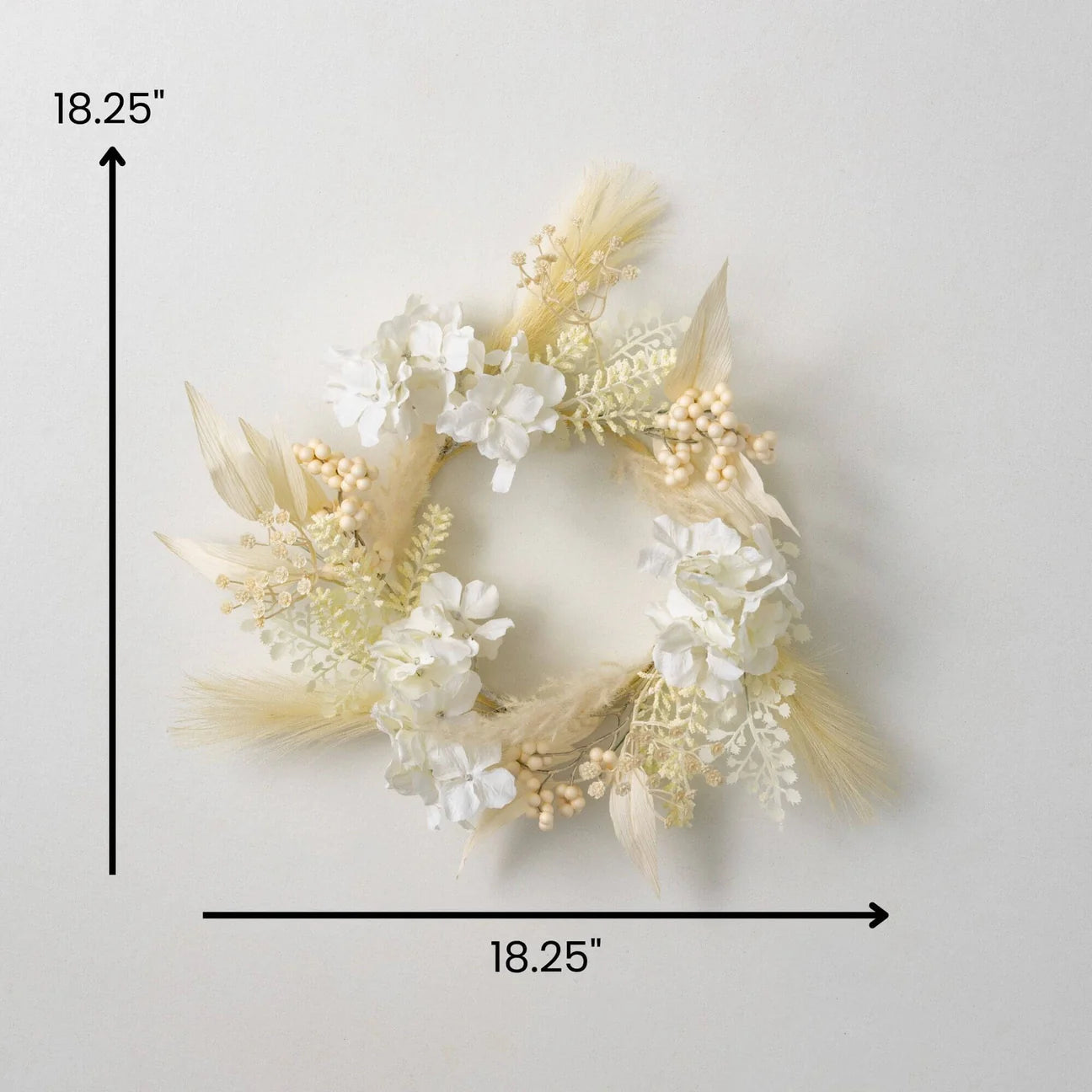 Hydrangea Pampas Small Wreath Ring