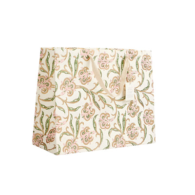 Hand Block Printed Gift Bags Blush - Large | Putti Fine Furnishings