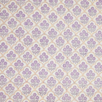 Hand Block Printed Wrapping Paper Sheet- Trellis Lavender | Putti Fine Furnishings