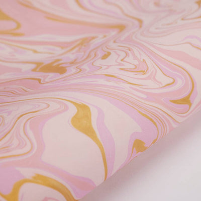 Hand Marbled Wrapping Paper Sheets - Free Spirit Marshmallow | Putti Fine Furnishings