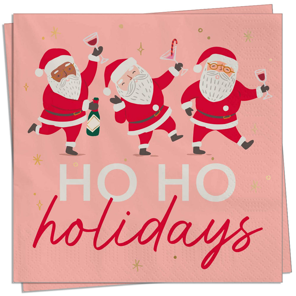 Ho Ho Cocktail Napkin | Putti Christmas Entertaining