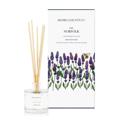 Home County Candles - The Norfolk - Lavender Fields Reed Diffuser | Putti