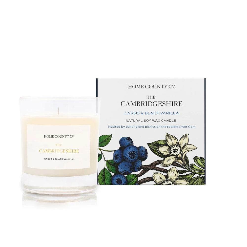 Home County Candles - The Cambridgeshire - Cassis and Black Vanilla Candle | Putti
