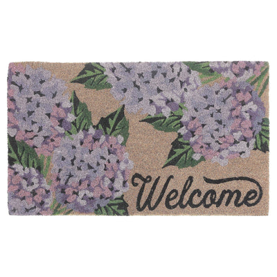 Hydrangea 'Welcome" Doormat | Putti Fine Furnishings