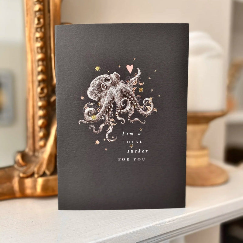 Sucker for You Octopus Greeting Card