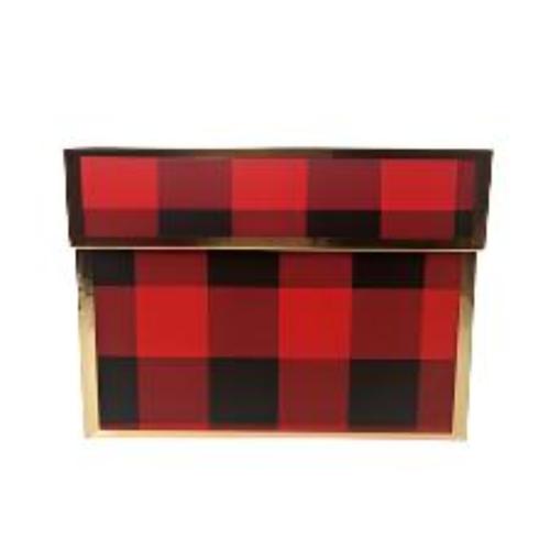 Red and Black Plaid Gift Box