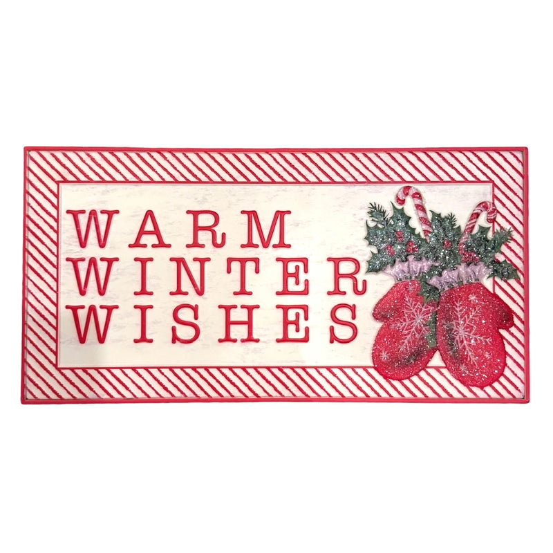 "Warm Winter Wishes" Metal Wall Art