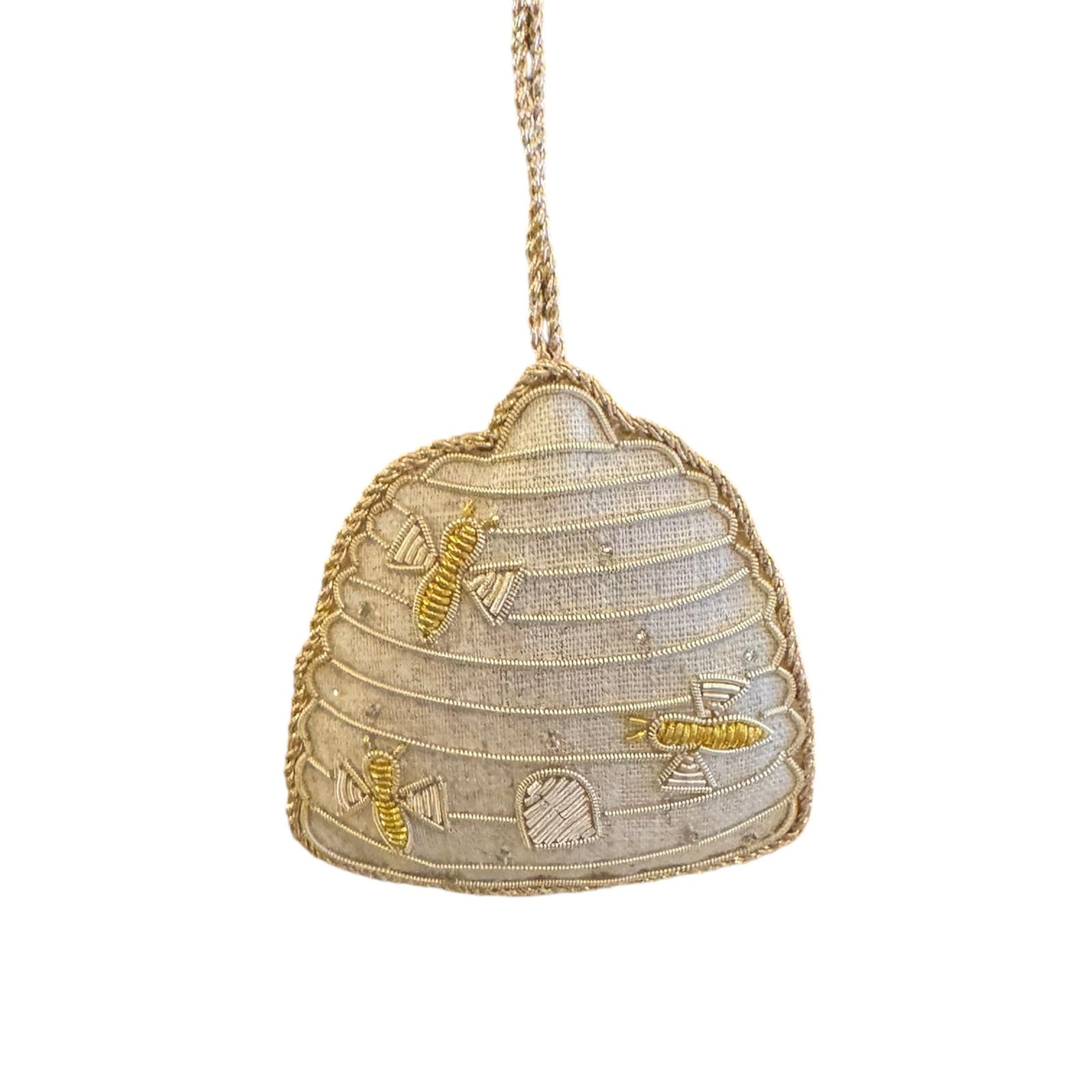 Handmade Beehive Linen Ornament