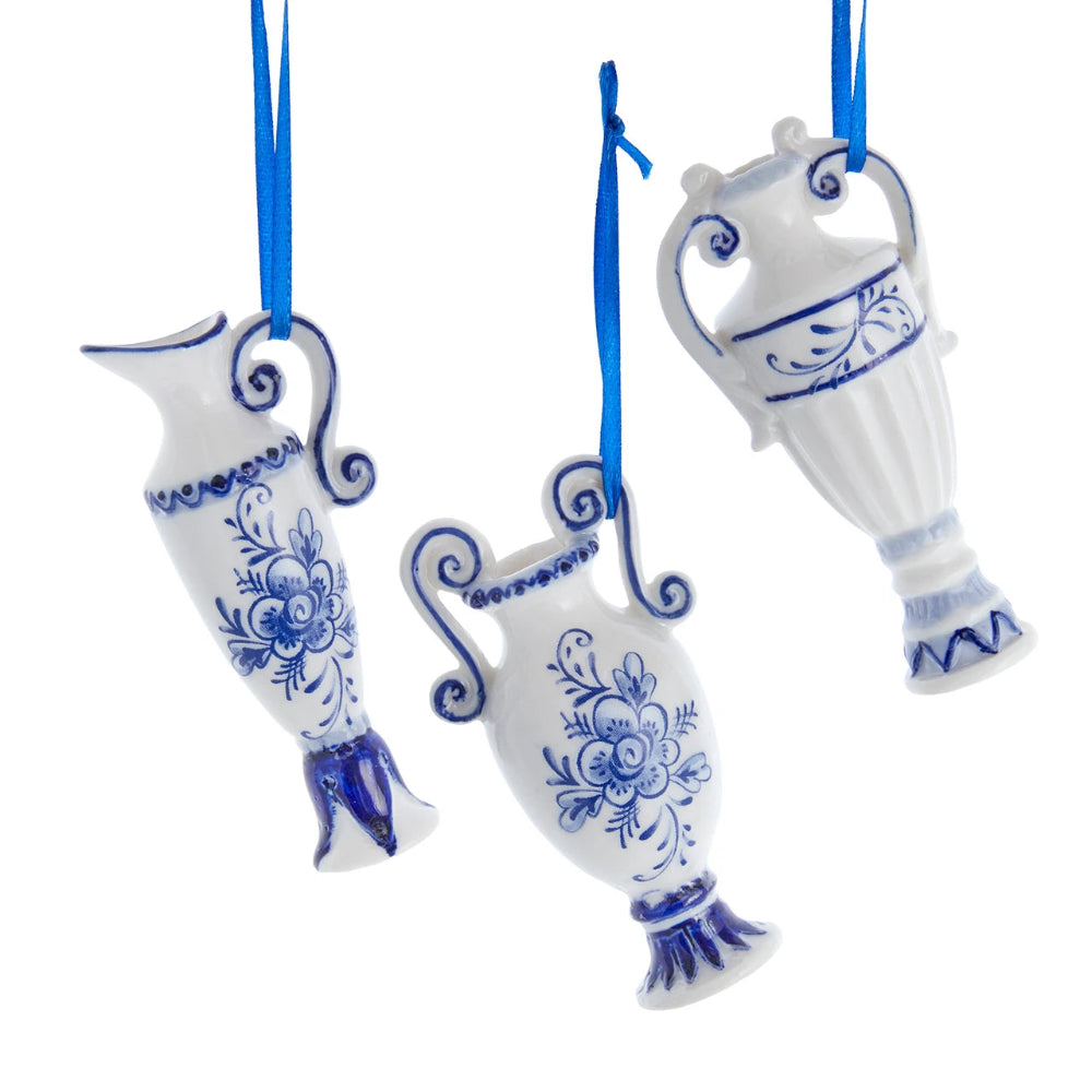 Delft Blue Porcelain Vase Ornament | Putti Christmas Decorations