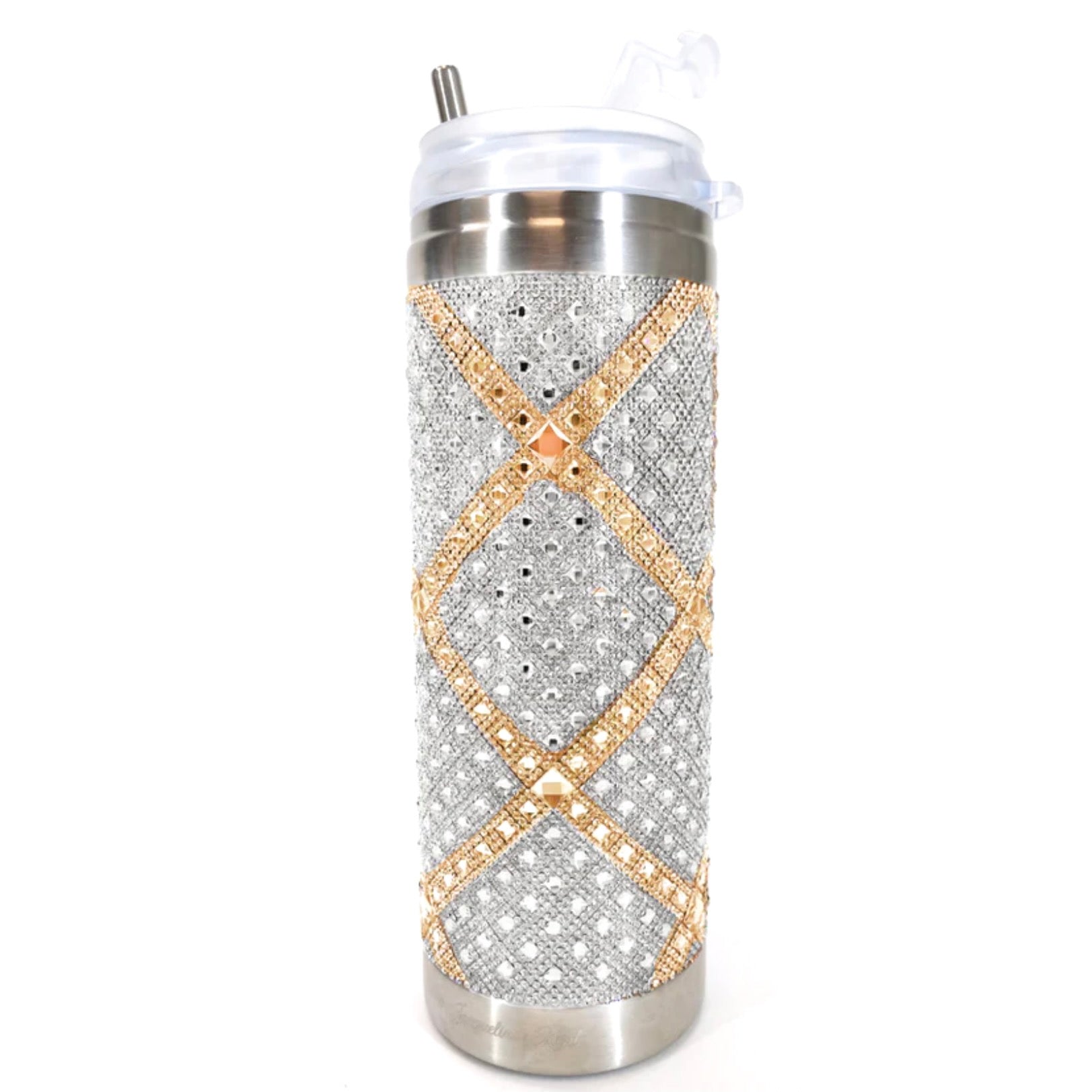 Jacqueline Kent Crystal Tumbler - Mariners Cross Silver Gold | Putti Fine Furnishings