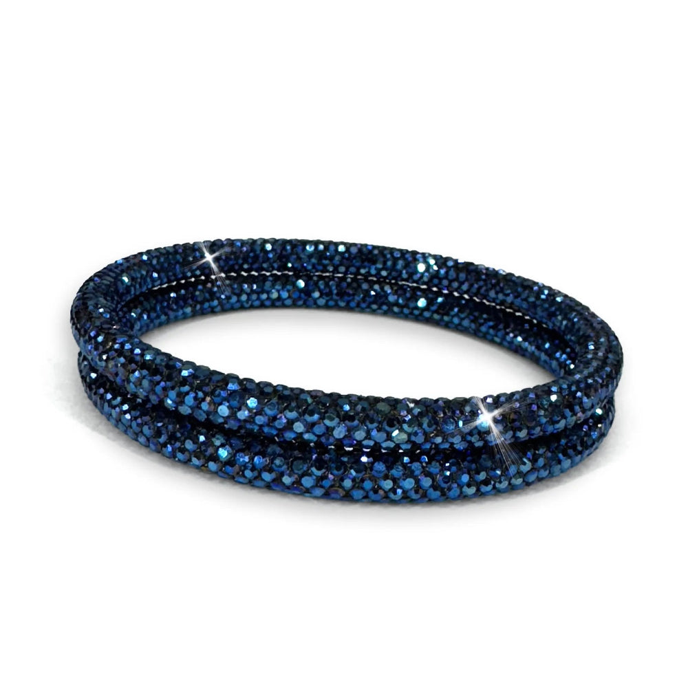 Jacqueline Kent Blue Crystal Bangles | Putti Fine Fashions
