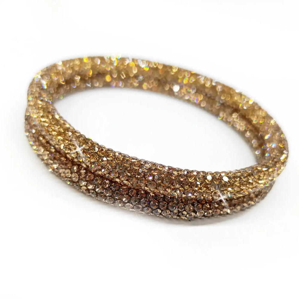 Jacqueline Kent Cognac Gold Champagne Bangles | Putti Fine Fashions