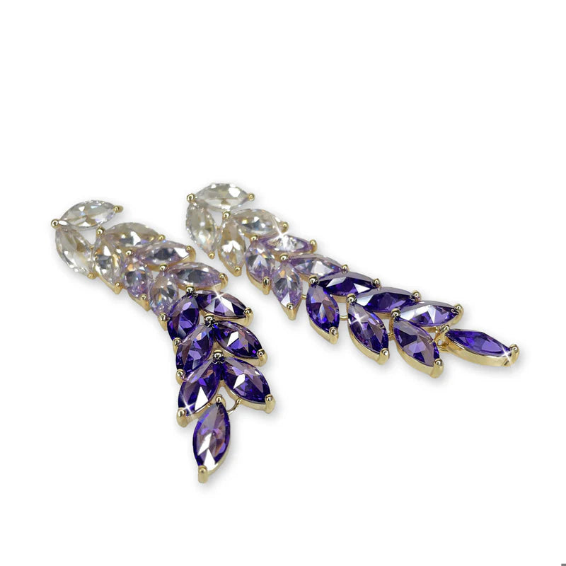 Jacquline Kent Purple Leaf Earrings