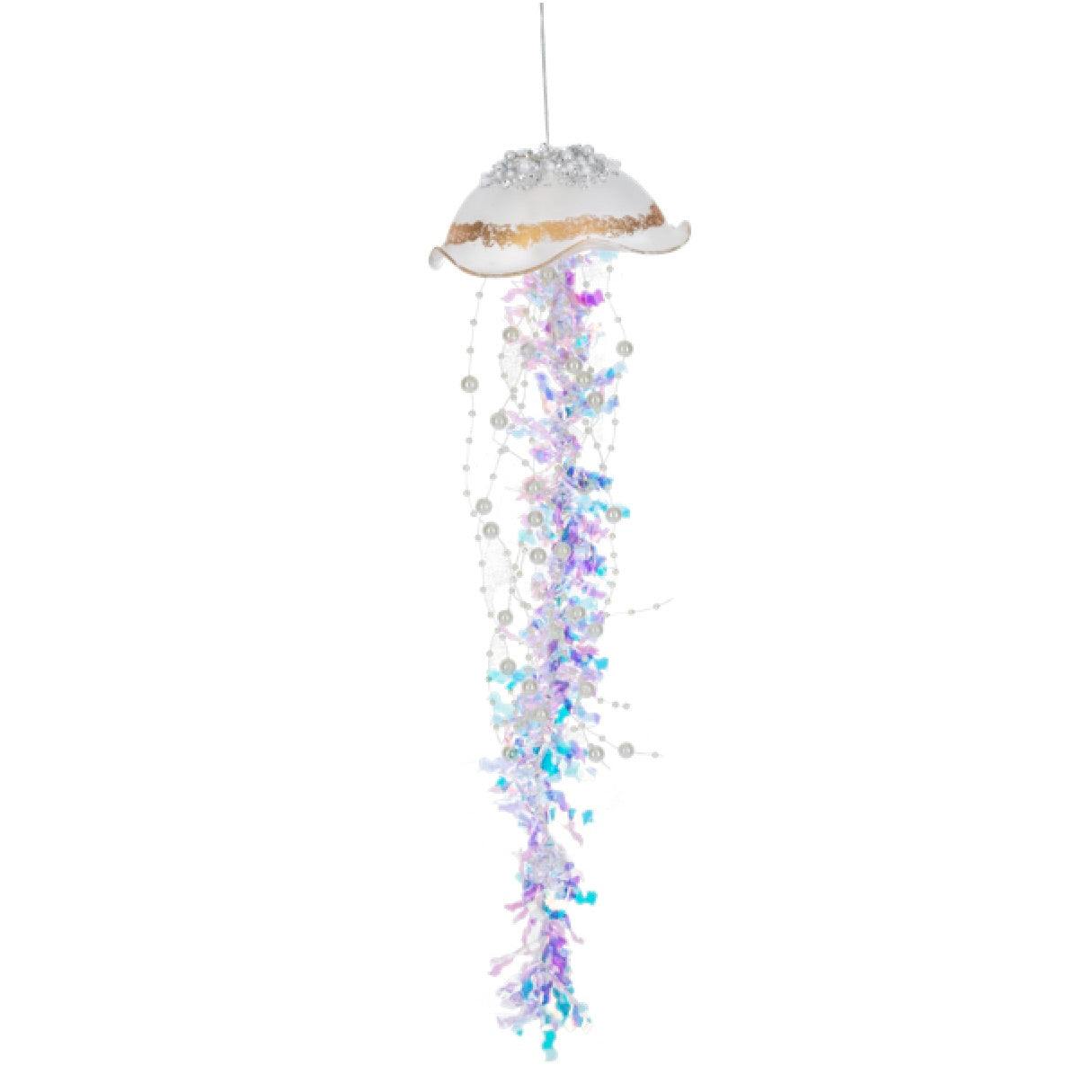 Jellyfish with Pearls Glass Ornament | Putti Christmas Canada