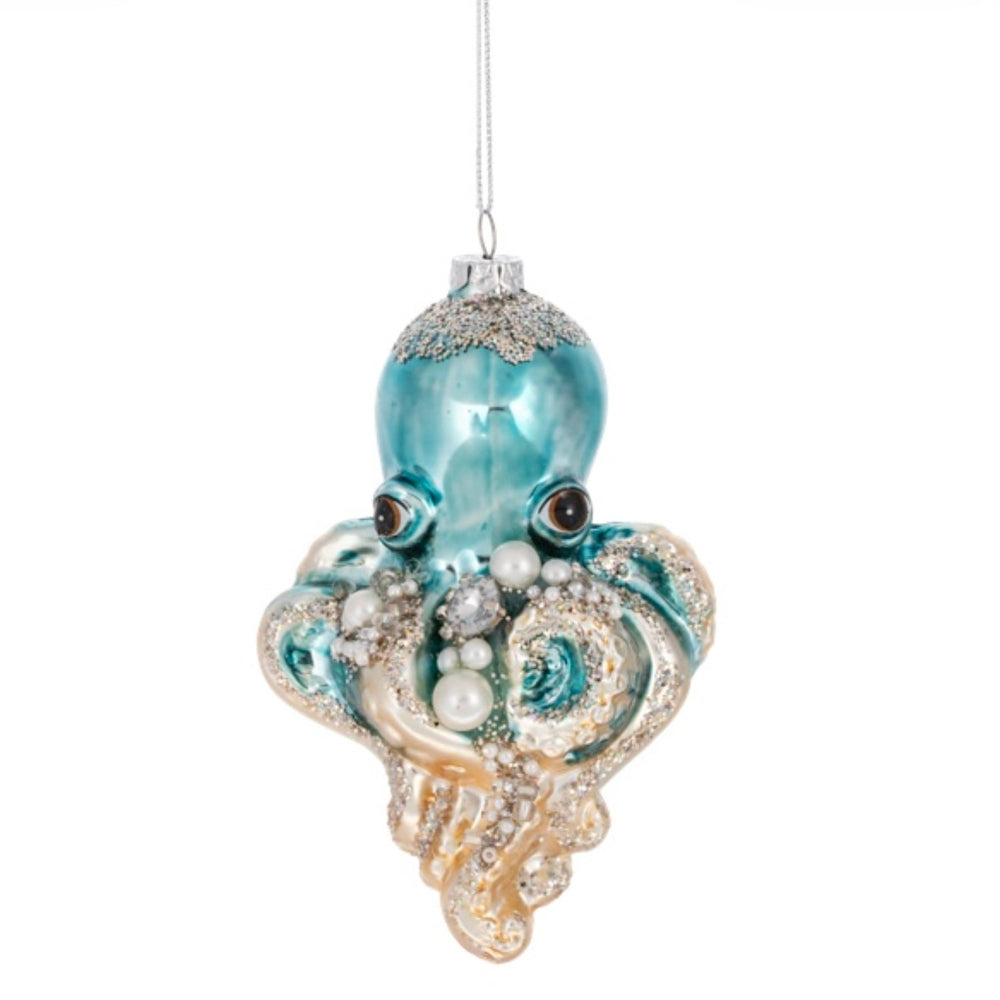 Jewelled Octopus Glass Ornament | Putti Christmas