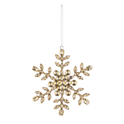 Jewelled Snowflake - Champagne | Putti Christmas Decorations