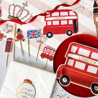 Josi James London Cupcake Toppers | Putti Party Supplies