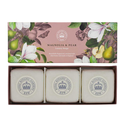 Kew Gardens Magnolia & Pear Luxury Soap Gift Box | Putti Fine Furnishings