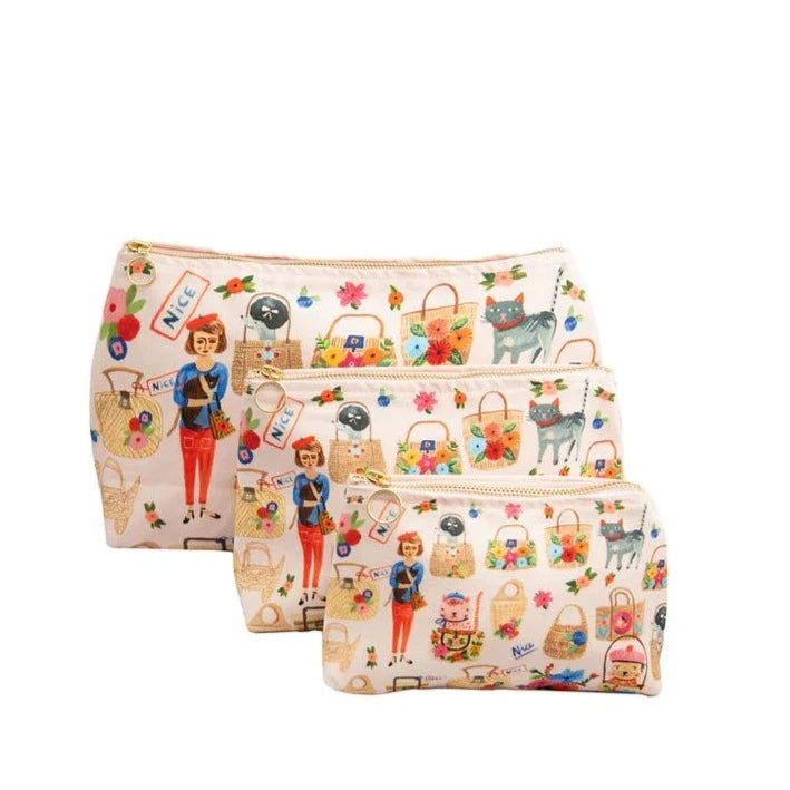 Bon Artis Ooh La La Cats Cosmetic Bag - Small | Putti Fine Furnishings
