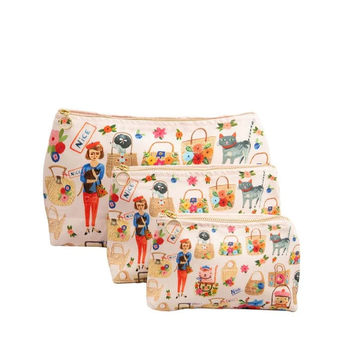 Bon Artis Ooh La La Cats Cosmetic Bag - Medium