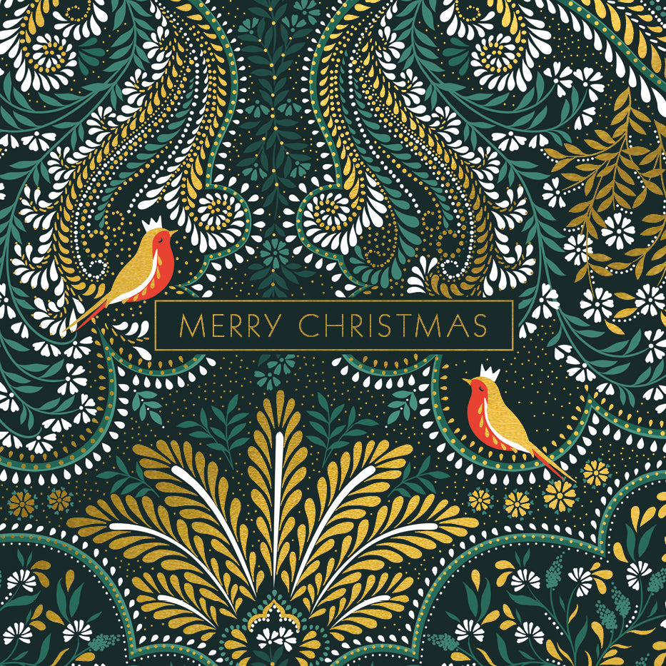 Sara Miller Foilage "Merry Christmas" Boxed Christmas Cards