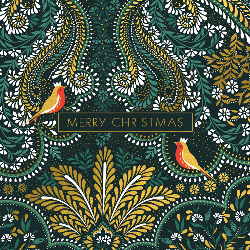 Sara Miller Foilage "Merry Christmas" Boxed Christmas Cards