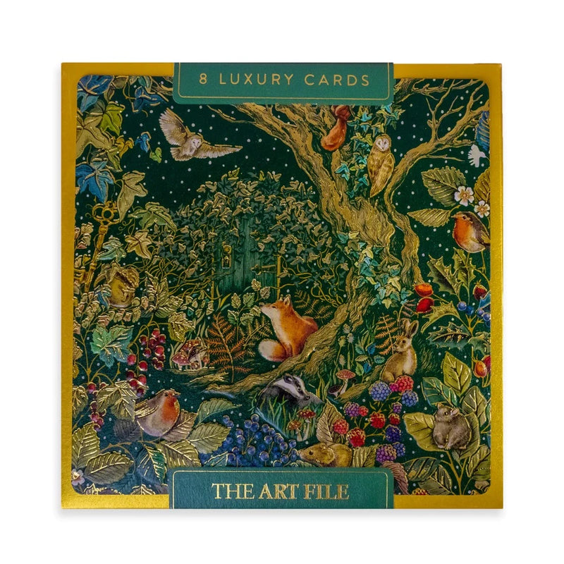 The Art File Secret Garden Boxed Christmas Cards | Putti Christmas