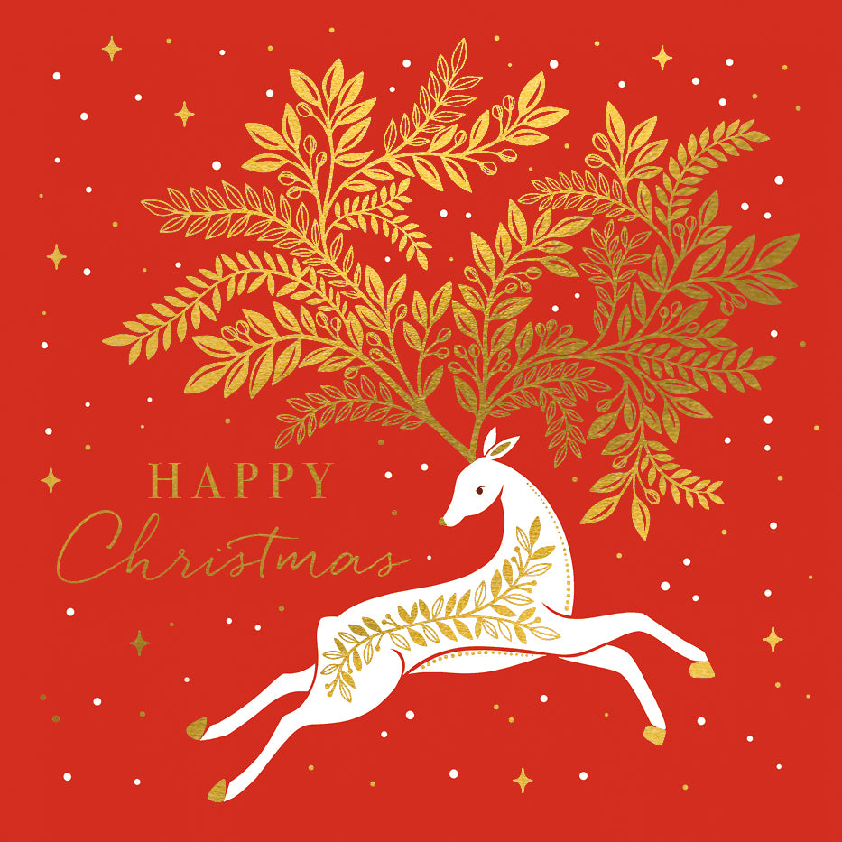“Happy Christmas” Reindeer Boxed Christmas Cards