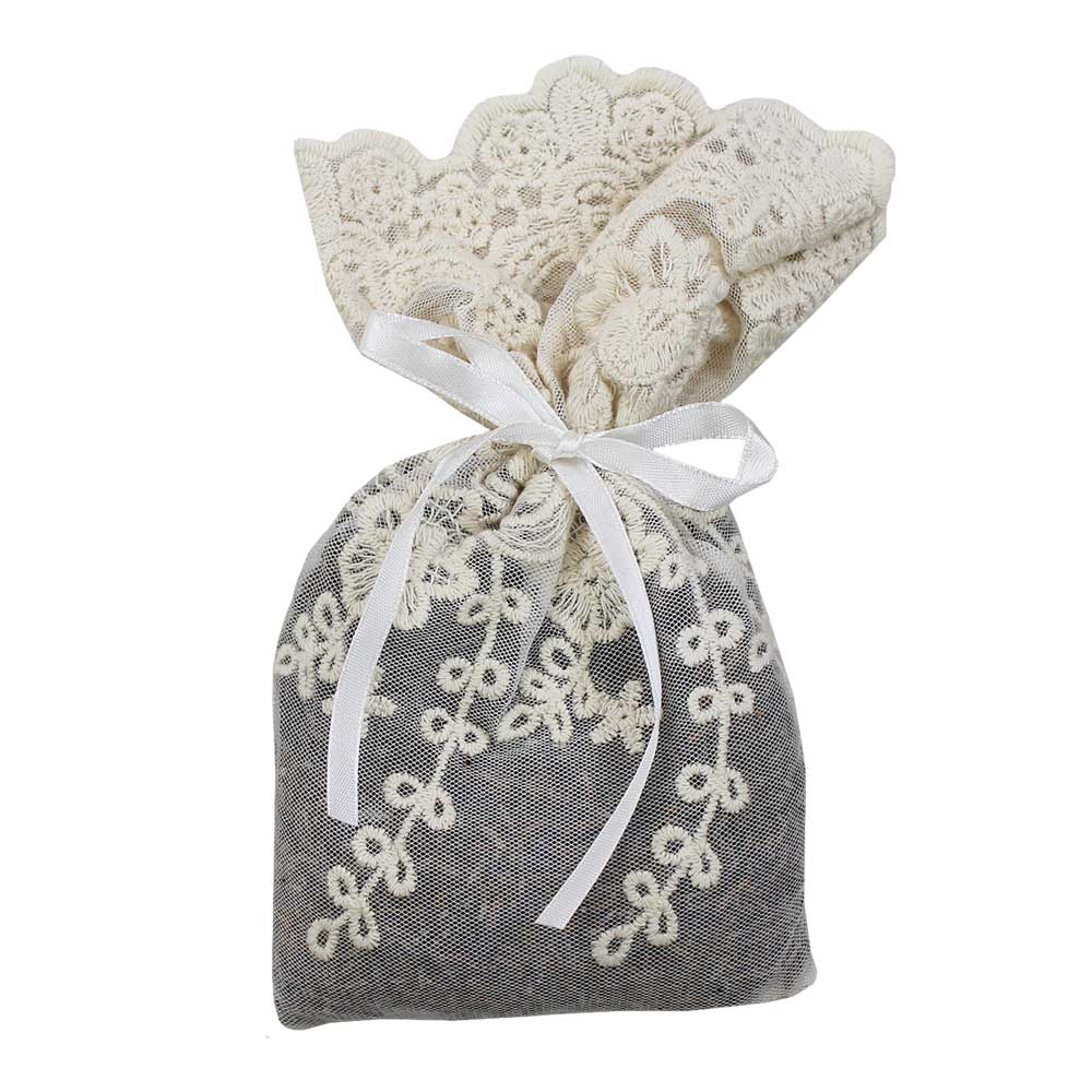 Lace Embroidered Lavender Sachet | Putti Fine Furnishings
