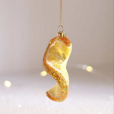 Lemon Twist Glass Ornament | Putti Christmas Decorations