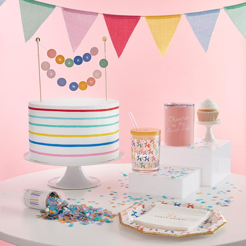 Make A Wish Garland Cake Topper