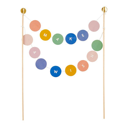 Make A Wish Garland Cake Topper