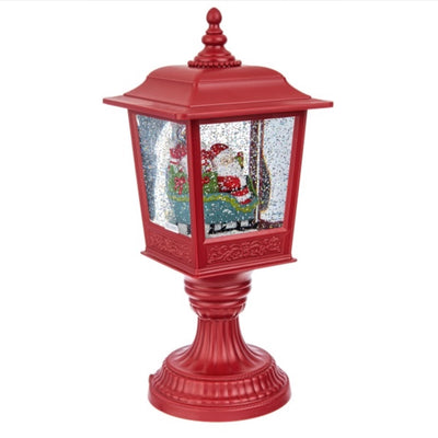 LED Light Up Shimmer Santa in Sleigh Lantern  | Putti Christmas Decorations