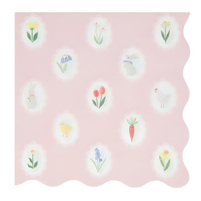 Meri Meri Easter Cameo Large Napkins  | Putti Party Supplies