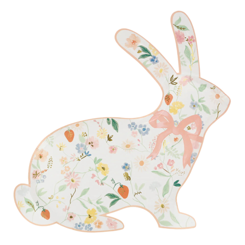Meri Meri Floral Bunny Plates | Putti Party Supplies