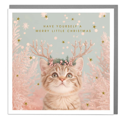 "Merry Little Christmas" Kitten Greeting Card | Putti Christmas