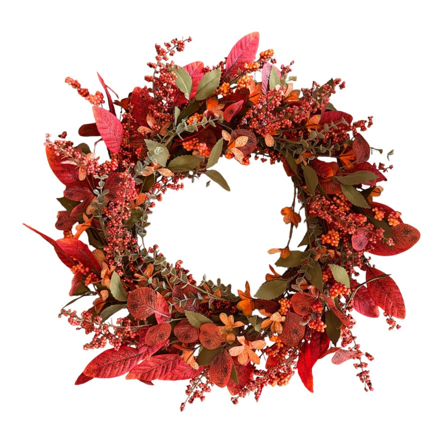 Mixed Fall Wreath | Putti Autumn Thanksgiving Celebrations