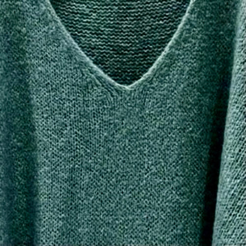 Mohair Blend V-Neck Sweater - Light Teal | Putti Fine Fashions