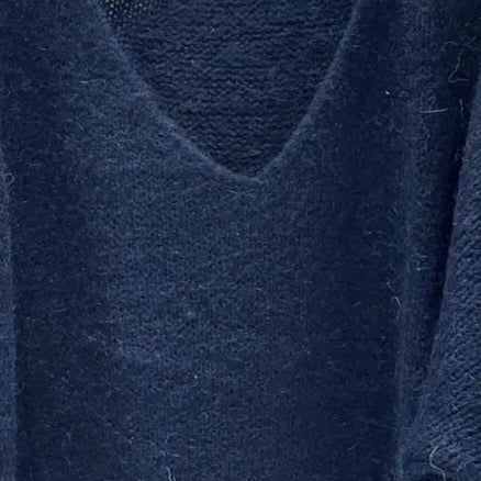 Mohair Blend V-Neck Sweater - Navy | Putti Fine Fashions