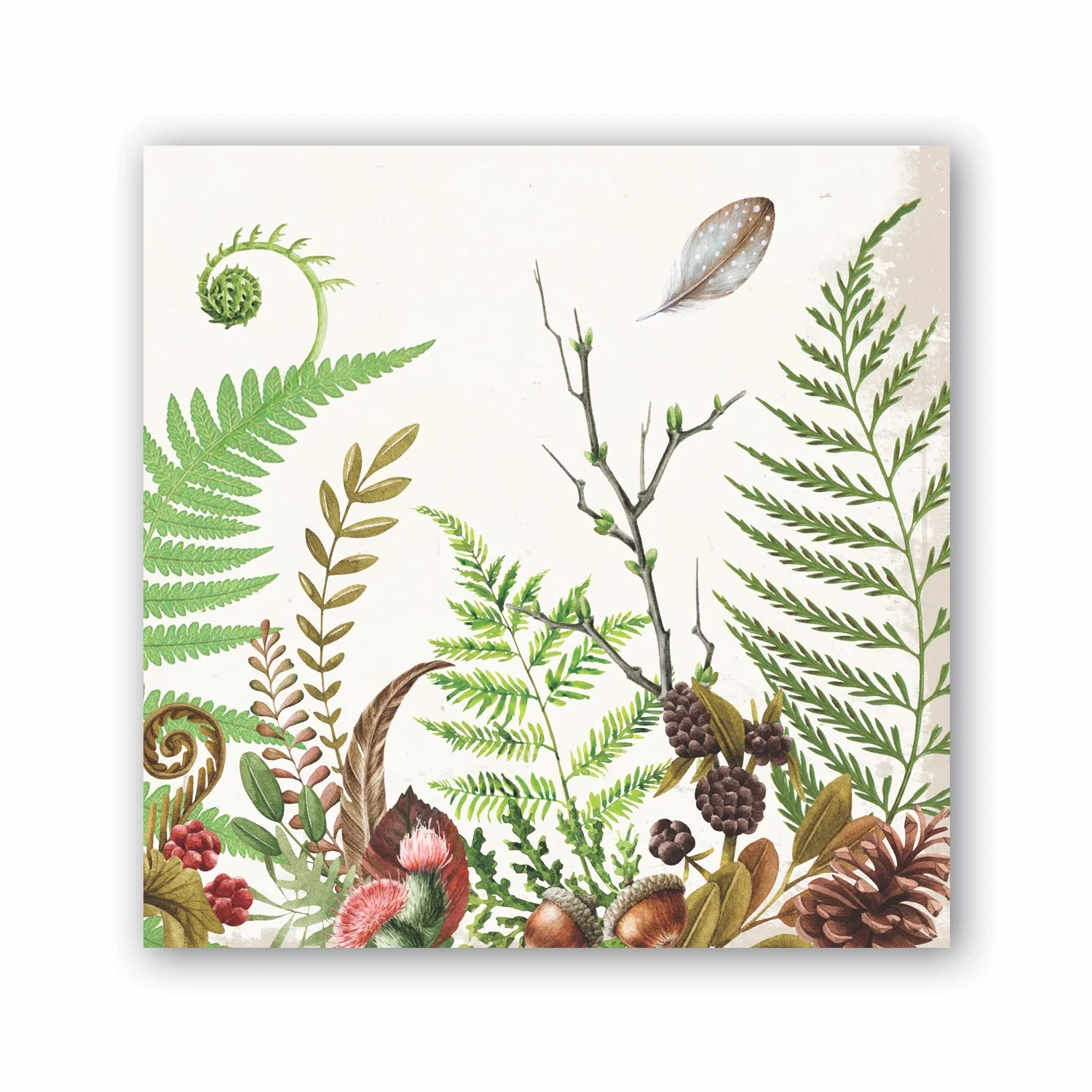 Moss and Oak Paper Napkin - Cocktail