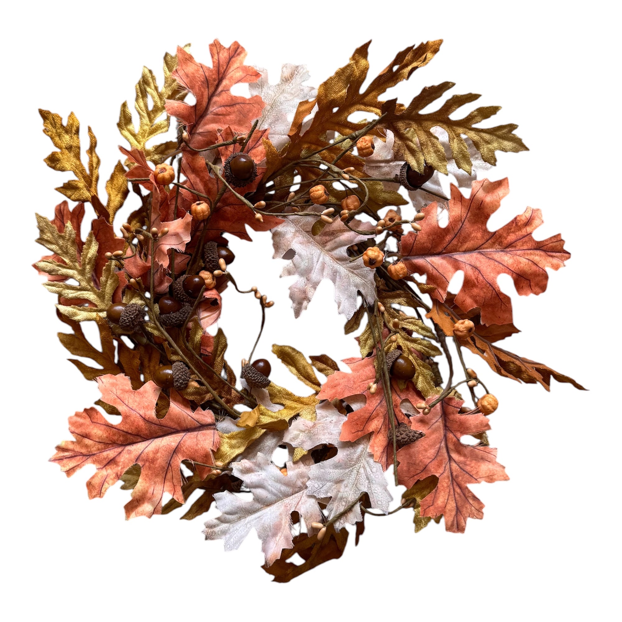 Multi Oak Leaf Small Wreath | Putti Autumn Thanksgiving Celebrations