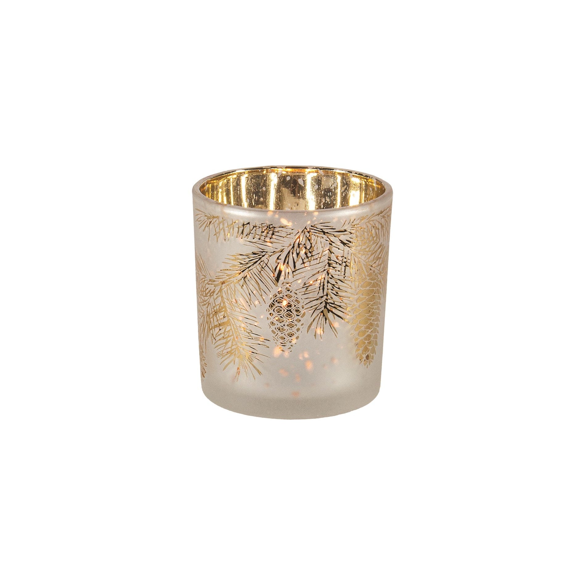 Champagne Gold Pinecone Tea Light Holder