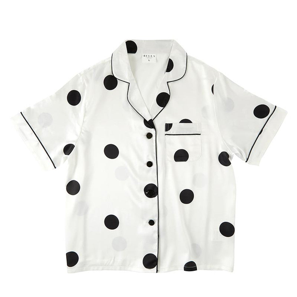 Bella Sleep and Spa Polka Dot Satin Short PJ Set  | Putti Fine Fashions
