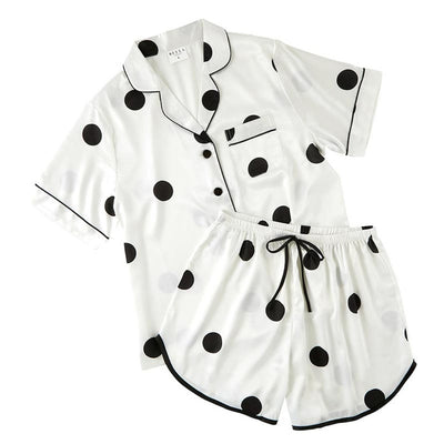 Bella Sleep and Spa Polka Dot Satin Short PJ Set  | Putti Fine Fashions